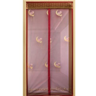 China 2020 Modern New Magnetic Embroidery Mesh Curtain Door for sale