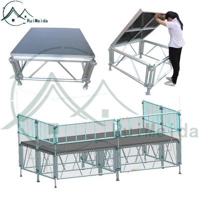 China Adjustable Legs Shape Quickly To Set Up Gymnastics Detachable Adjustable Room Stage DJ for sale