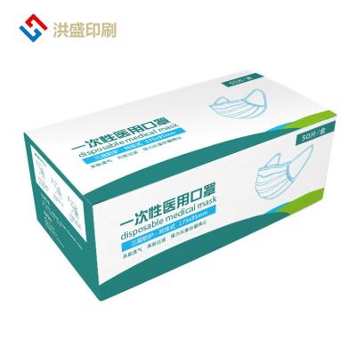 China Recyclable Custom Printed Disposable Medical Surgical Packaging Box Face Mask Surgical Packing Box for sale