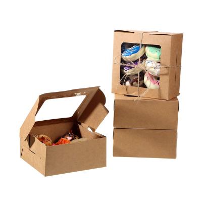 China Recyclable Custom Fast Transparent Food Packaging Paper Bag Meal Delivery Box Paper Bag Box With Own Food Logo for sale