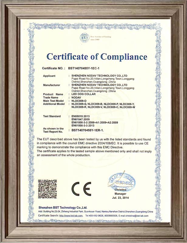 CE - Shenzhen Nodav Technology Co., Ltd