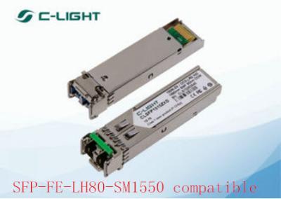 China transmisor-receptor SFP-FE-LH80-SM1550 de 155Mb/s ZX HUAWEI SFP compatible con LC Dulplex en venta