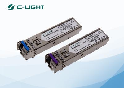 China Optischer Transceiver 20km LC BIDI Modul Verdrahtungshandbuchs 1000Base-BX bidirektionales SFP zu verkaufen