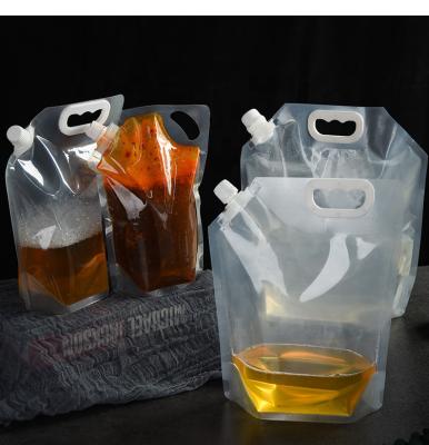 China Outdoor Large 1L 1.5L 2L 3L 5L 10L Portable Reusable Shock Resistance Jam Beer Liquid Water Bag for sale