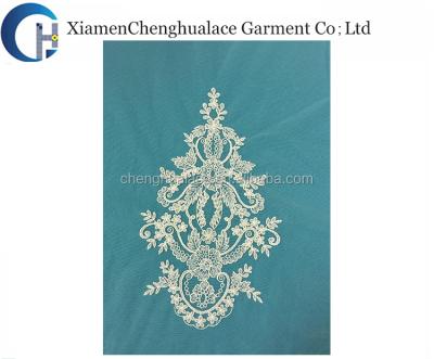 China Viable white embroidery lace beaded embroidery lace tulle lace, lace wedding dresses, lace fabric for sale