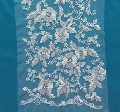 China Viable wholesale new fashion lace sequin embroidery bridal fabric for sale