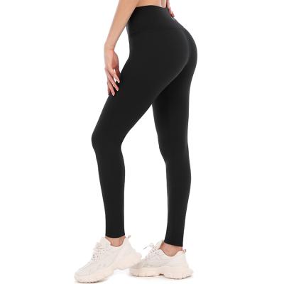 China Antibacterial Women's Winter Full Waist Yoga Pants Workout Tummy Control Gaiters With Pockets for sale