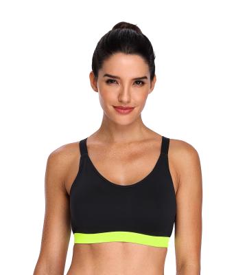 China Stripepped Antibacterial Wholesale Cotton Sportswear Women Gym Wear &Yoga Seamless Fitness Sports Bra for sale