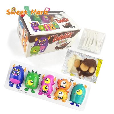 China Cute chocolate snack cartoon chocolate with cookie chocolate milk jam kids snacks for sale