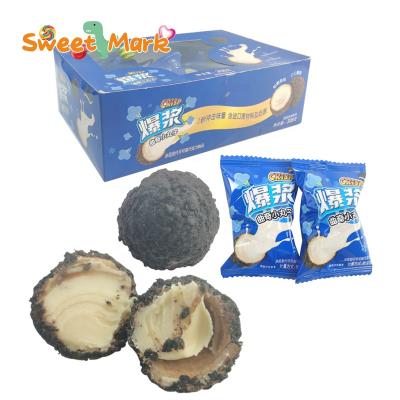 China Box Packaging Puffed Chocolate Filled Rounded Chocolate Candy Chocolate Cookie for sale