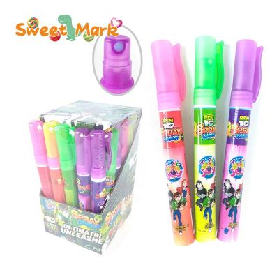 China Halal Fruit Flavor Pen Sour Spray Liquid Candy Spray Candy JB024 for sale