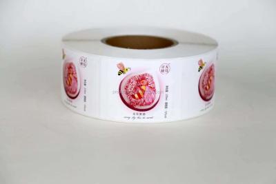 China Customized Waterproof Adhesive Label Paper And Roll Label Direct Thermal Stickers For Food for sale