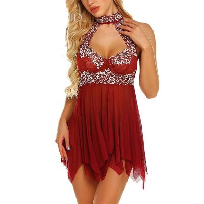 China Wholesale Eco-Friendly Hollow Out Women Hot Romantic Sexy Babydoll Lingerie for sale