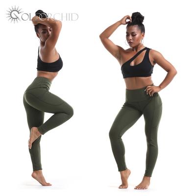 China China Manufacture Breathable Sport Workout Army Green Gym Plus Size Yoga Pants Seamless Leggings for sale