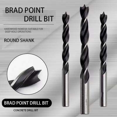 China Wood Drilling ODM Carbon Steel Rolled Brad Point Wood Drill Bit for Wood Precision Hole Drilling for sale