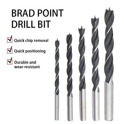 China Wood Drilling Round Shank Fully Ground Wood Brad Point Drill Bit Set for Wood Precision Drilling in Plastic Box for sale