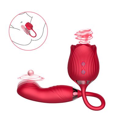 China 10 Frequency Red Dingfoo Tongue Shape Mounted Clitoral Vibrator Massager Sex Toys For Women for sale