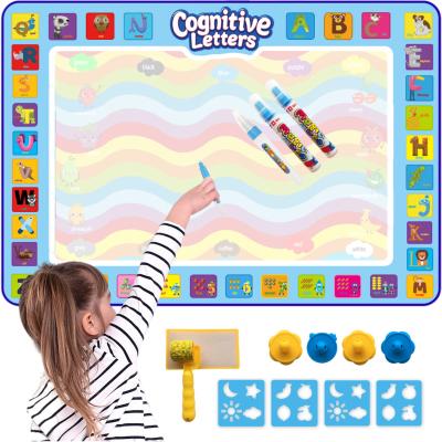 China Funny Toys Water Drawing Mat Set Gifts 2020 New Educational Aqua Magic Mat Recycle Doodle Mat For Kids 150*110cm for sale