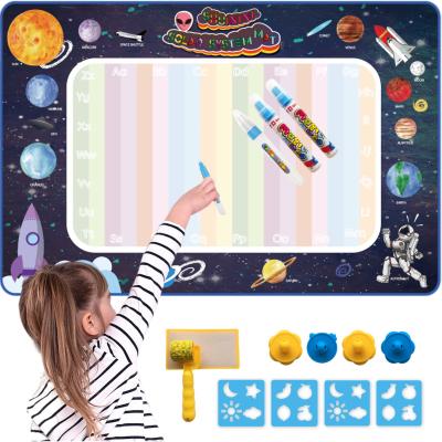 China Educational Water Drawing Doodle Mat DIY Aqua Magic Painting Toys Gifts 150*100cm Large With Doodle Pen for sale