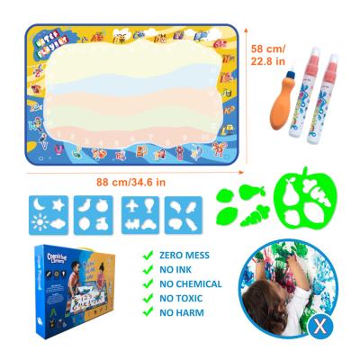 China Educational Toys Gifts Water Writing Mat Water Board Doodle Water Painting Magic DIY Drawing Board Toys For Children 88*58cm for sale