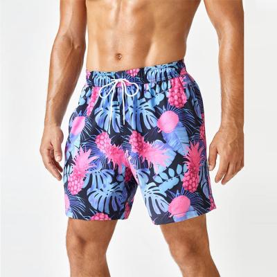 China Breathable Custom High Quality Low Waist Casual Beach Print Swim Trunks Factory Swimming Shorts For Men for sale