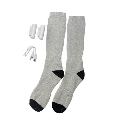 China Heated Socks Thick Winter Outdoor Rechargeable Battery Heated Socks For Men Women for sale