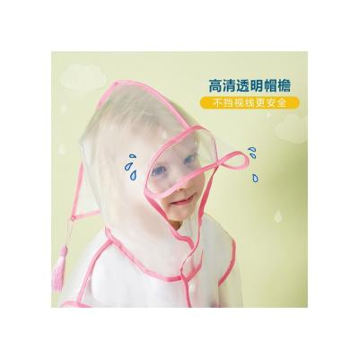 China Classic Transparent Polyester Logo Kids Set Bachelorette Raincoat Clothes Pink Girls Raincoat for sale