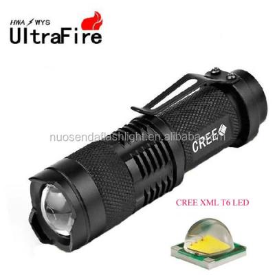 China Camping UltraFire SK68 XML T6 1000 Lumen 3-Mode LED Zoom Flashlight (1xAA/1x14500) for sale