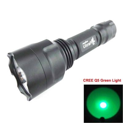 China Camping UltraFire C8 1xCREE Q5 Green Light LED Flashlight (1x18650) for sale