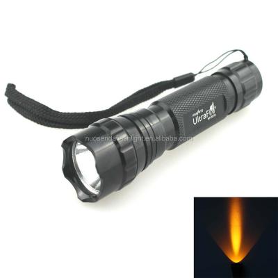 China Ultrafire WF-501B OP Flashlight 1xCREE XP-E2 585nm Amber Light 400lm 1-Mode Camping LED (1 x 18650) for sale