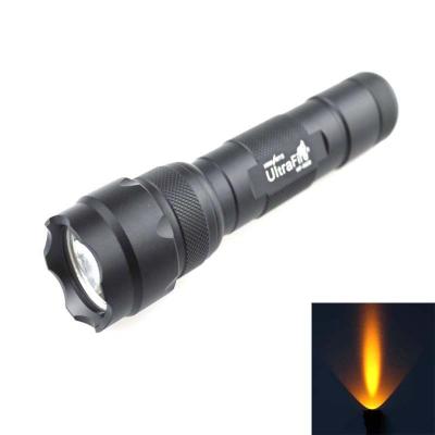 China Ultrafire WF-502B OP Flashlight 1xCREE XP-E2 585nm Amber Light 400lm 1-Mode Camping LED (1 x 18650) for sale