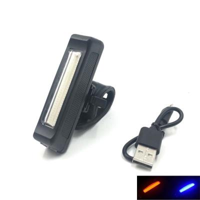 China 6-Modes Red and Blue Light USB Charging LED Bicycle Tail Light Scooter Electric Vehicle Safety Warning Light BTL-CM-RB for sale