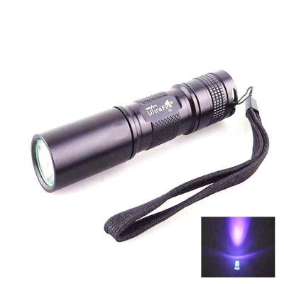 China Emergency Detection Light C3 395nm Banknote Detection LED Amber UV Flashlight (1xAA/1x14500) for sale