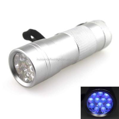 China 12x395nm LED Camping UV Flashlight (3xAAA) for sale