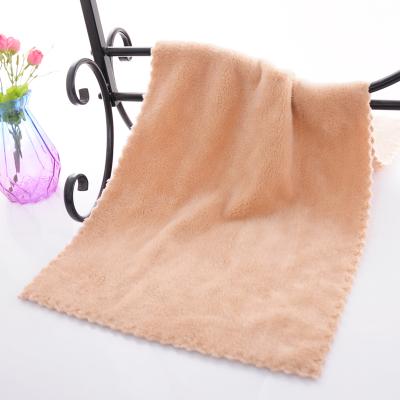 China Mother And Child Towel Set Gift Beach Microfiber Velvet Bath Viable Adult Soft Towel Set Coral Viable Set for sale