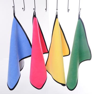 China 500gsm 40*30cm Dish Drying Wash Microfiber Towel Car Cleaning Towel QUICK DRY Custom Microfiber Towel for sale