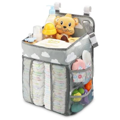 China New Design Clouds Nursery Organizer NBD-03 Baby Nursery Organizer Diaper Hanging Cart Custom Pattern Printing for sale