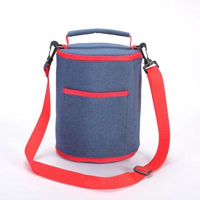 China BB-13 Thermal Insulation Waterproof Bento Food Fresh Keeping Bag Waterproof Bucket Shaped Bag Lunch Box Cooler Bag for sale