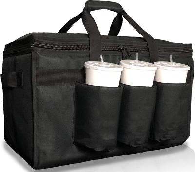 China BB-01 Wholesale Waterproof Insulated Packaging Carrier Food Delivery Cooler Bag With Cup Holders for sale