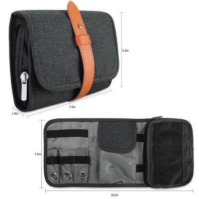 China Gray Instruments Roll Small Power Bank GJD-01 Travel Cable Storage Bag Wholesale Organizer Bag for sale