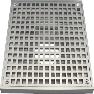 China Modern Brass Hidden Floor Drain Trap Grate 200*200mm for sale