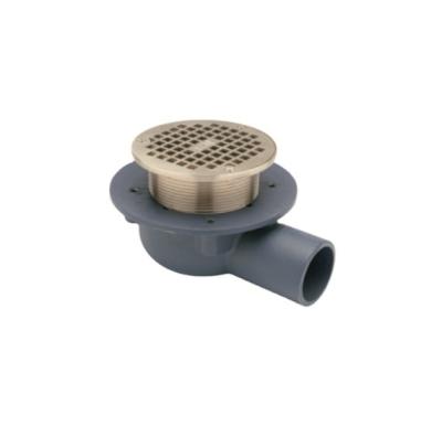 China Modern Cast Iron Adjustable Floor Drain With Eblow Type In Die Casting for sale