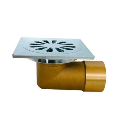 China Modern Good Quality Floor Drain Cover Balcony Anti Smell Gold Floor Drain Strainer for sale