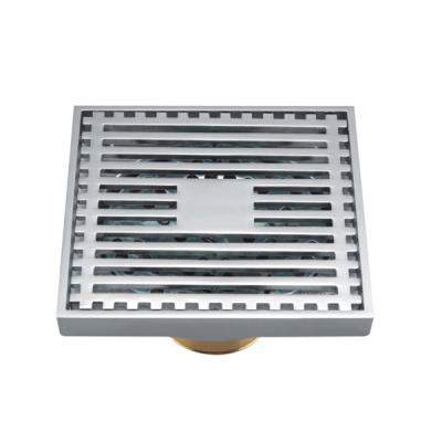 China High Quality Modern Bathroom Square Modern Bath Shower Toilet Kitchen Grate Brass Floor Drain for sale