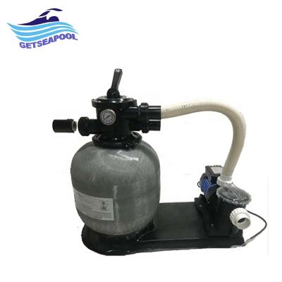 China Hot Selling High Pressure Top-mount Villa Swimming Pool Combo Sand Filter With Pump 400mm For Swimming Pool for sale