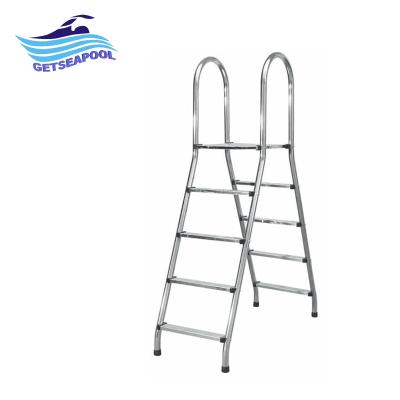 China Anti-Slip Foot Pedal With Double Mat Side Two Feet Pool Handrail Intex Above Ground Pool Ladder for sale