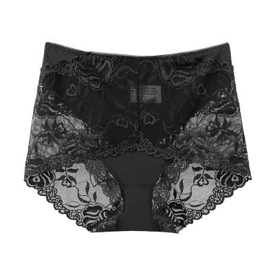 China Dropshipping Women's Sexy Transparent Lace Women's Hipster Breathable Panties Plus Size Underwear for sale