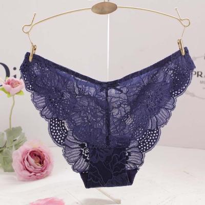 China Amazon breathable hot selling underwear women lace up thongs G-string lingerie underwear lady seamless sexy panties for sale