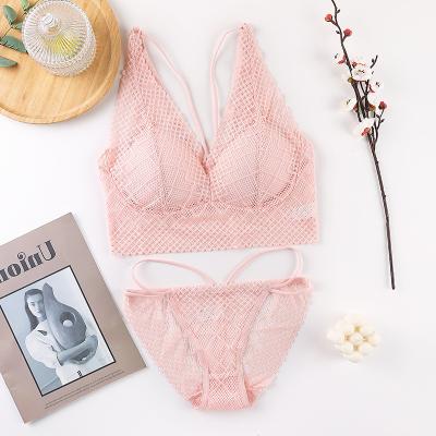 China Fashion Breathable Women Bra And Briefs Ladies Bra And Briefs Lace Up Bra And Brief Sets for sale