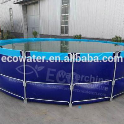 China Aquaculture Farm Breeding Large ECO Fiberglass Fish Farm Water Tank / Aquarium For Ras for sale